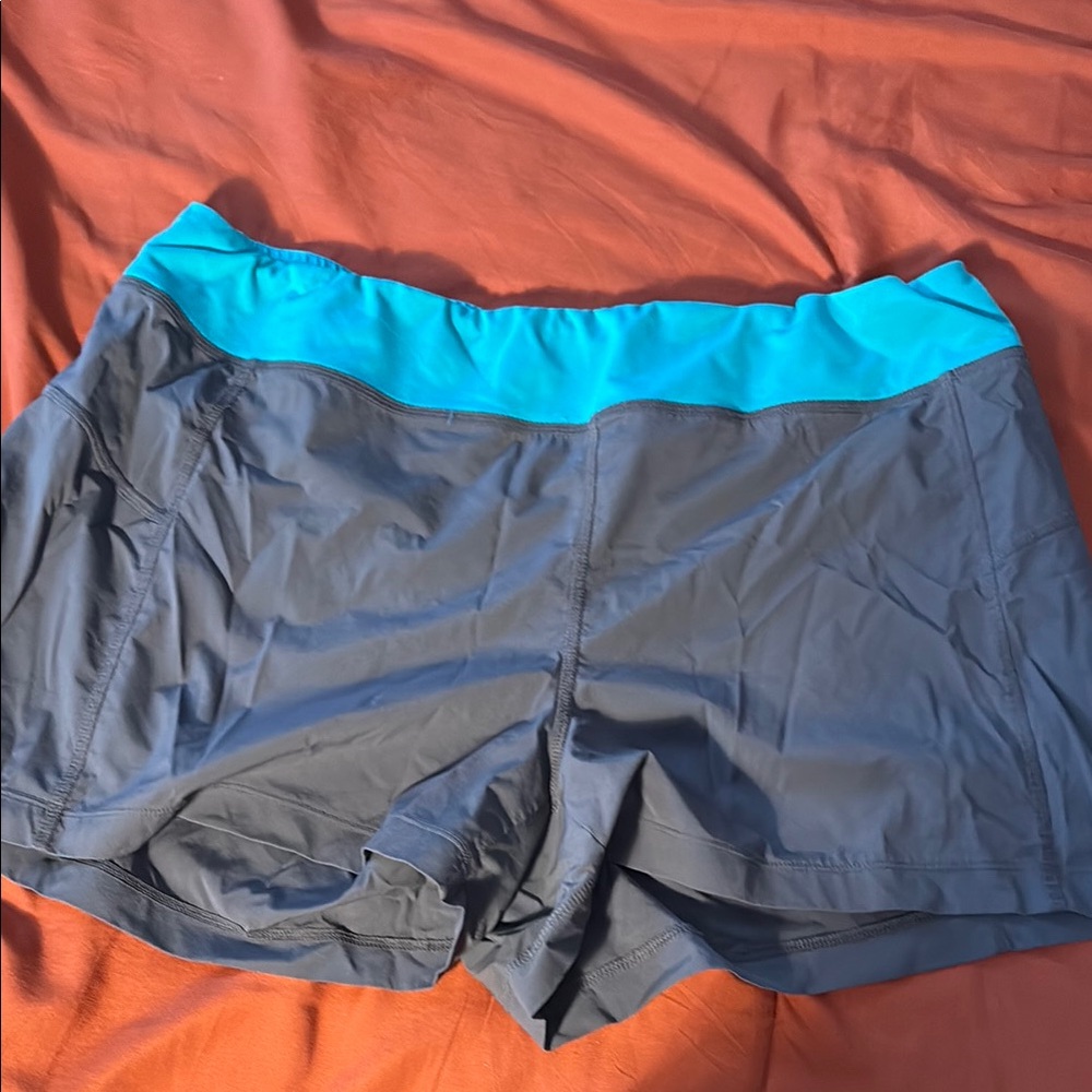 Women's Gray and Blue Shorts